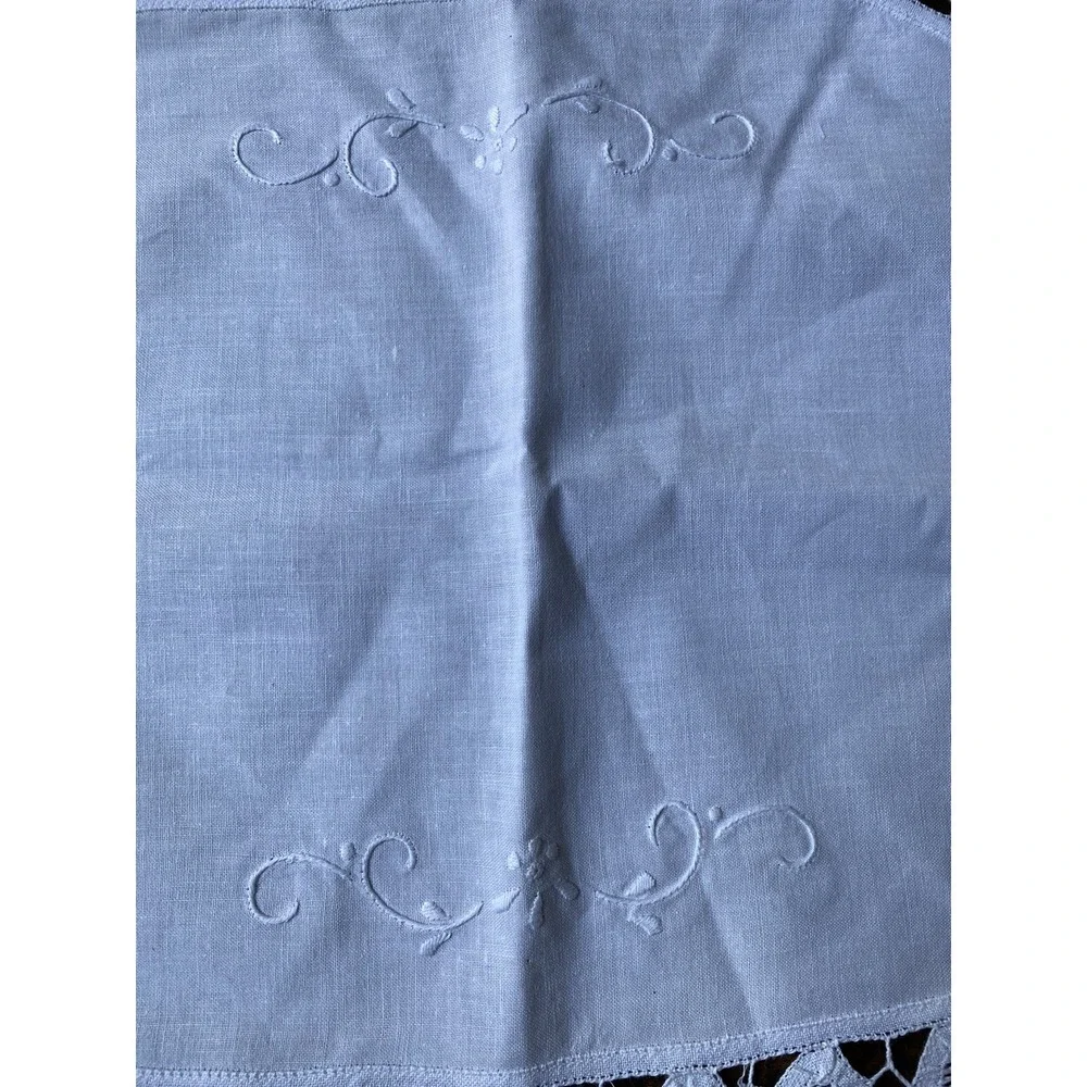 VNTG 4PCS Battenburg Lace Placemats Hand Embroidery 14x19